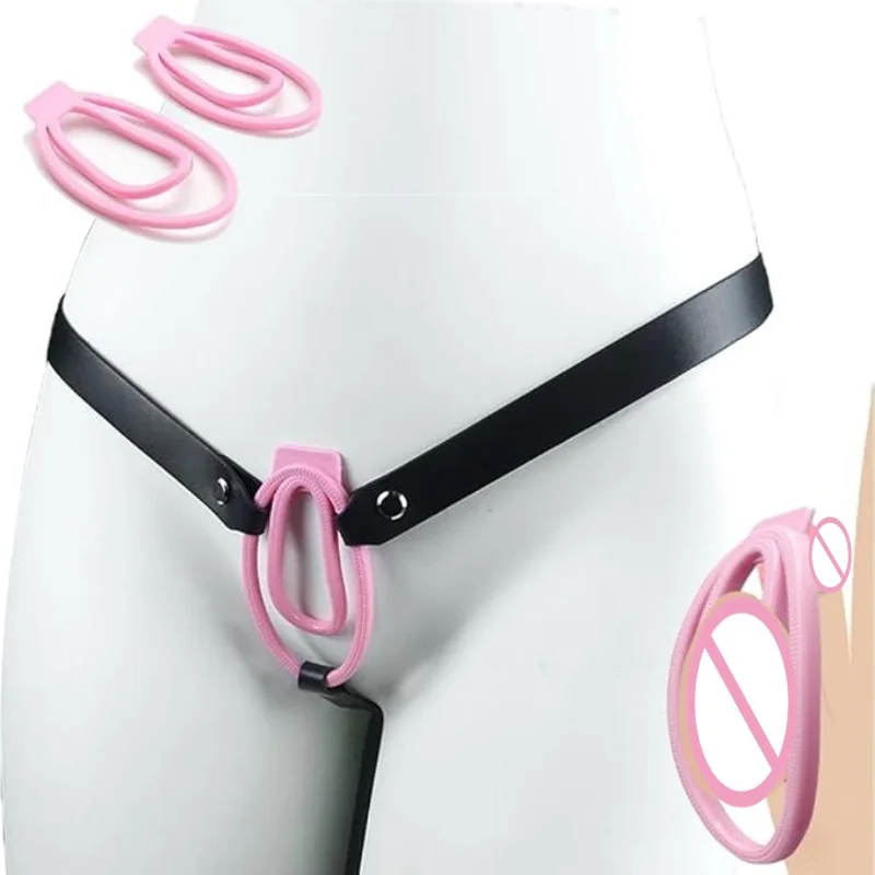 Fufu Clip Strap Sissy Chastity Cage Flexible ABS Material Penis Clamp Trainer Male Chastity Cock Cage Belt 18+ penis chastity cage,chastity lock sex toy,chastity cage accessory