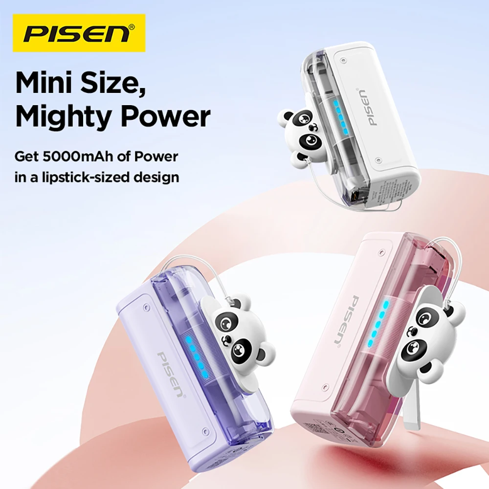 PISEN Power Bank 22.5W Portable for iPhone Samsung