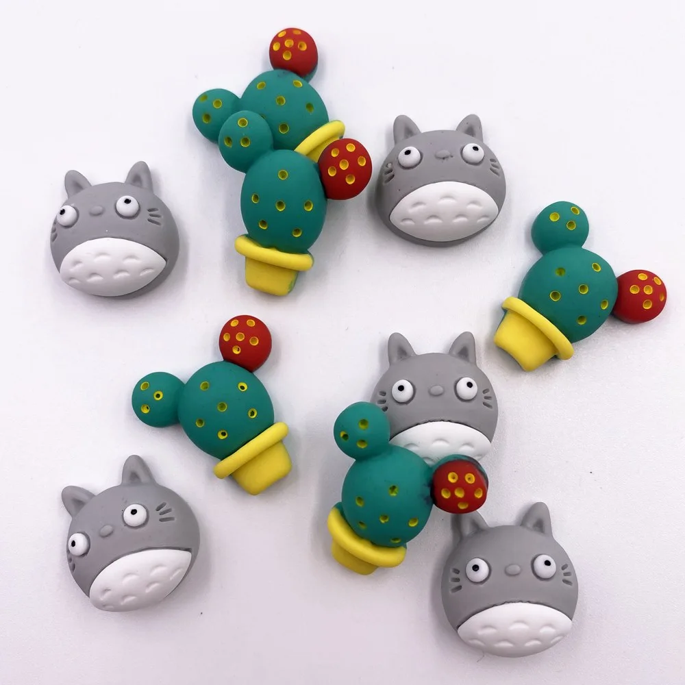 12PCS Hand Painted Resin Kawaii Colorful Varied Cartoon Flatback Cabochon Stone Scrapbook Decor Home Figurine Embellishments H71