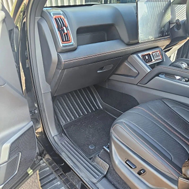BYD 샤크 6 2025 2024 RHD TPE 풀 커버 플로어 매트 (도어 실 프로텍터, 플로어 라이너, 카고 라이너 포함)