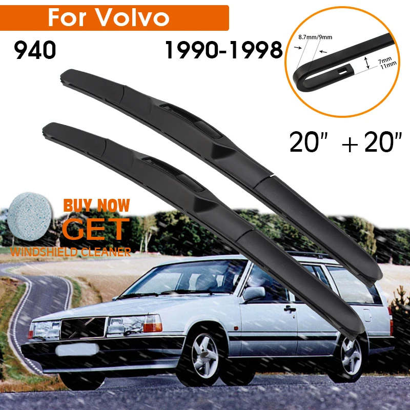 Car Wiper Blade For Volvo 940 19901998 Windshield Rubber Silicon