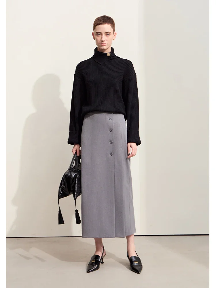 Amii Minimalism 2024 Autumn New Skirts for Women Office Lady