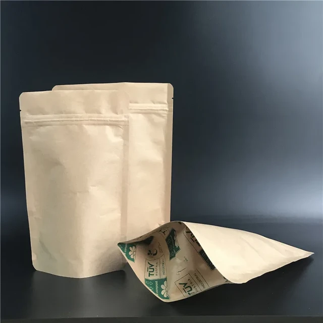 Sacs à fermeture éclair compostables biodégradables, 50 pièces, 1kg, emballage  alimentaire, pour poudre de protéines, aliments pour animaux de compagnie -  AliExpress