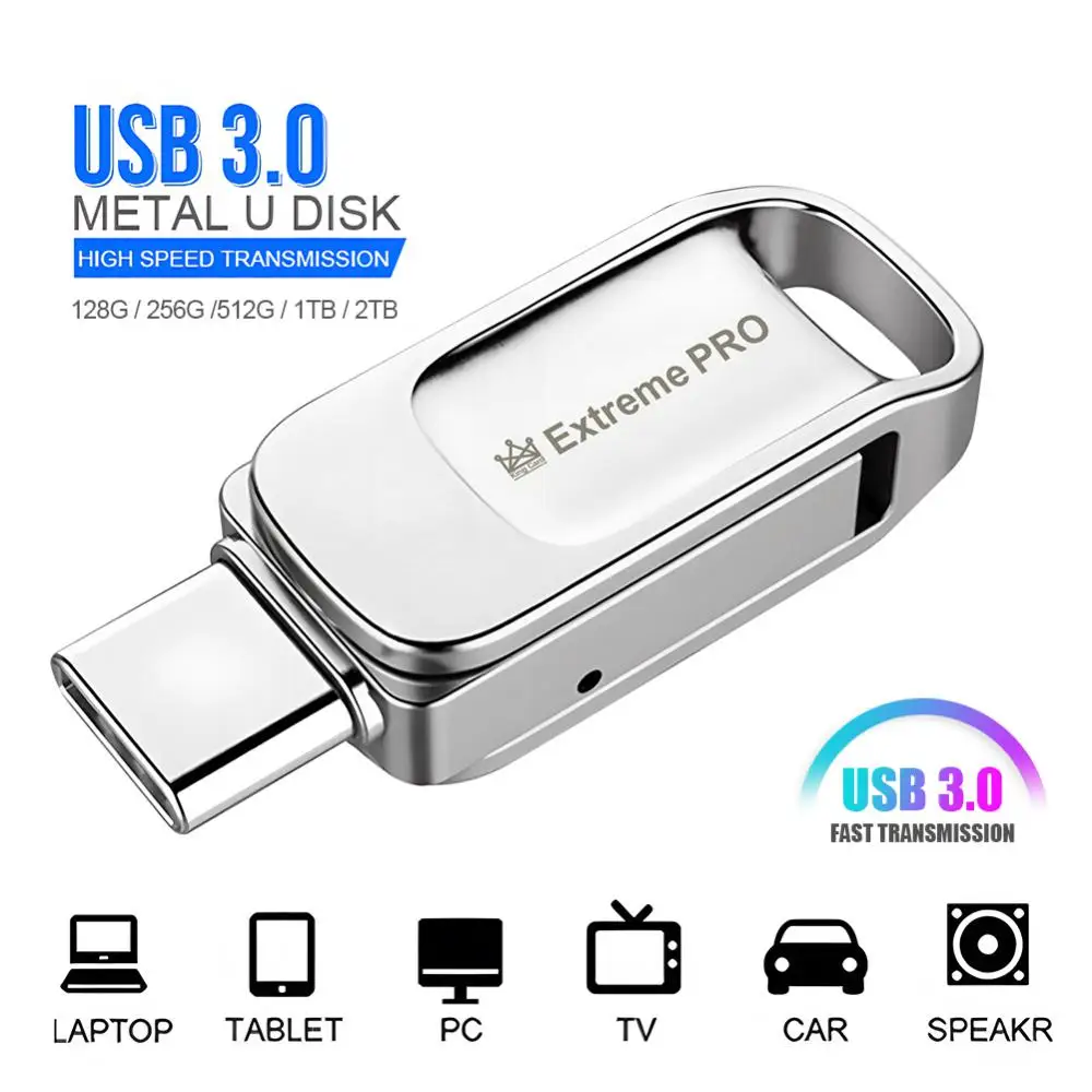 Chiavette Usb 128Gb Pendrive 64Gb Memory Stick In Metallo Impermeabile Ad Alta Velocità 128Gb Flash Drive Per Computer Pc U Disk
