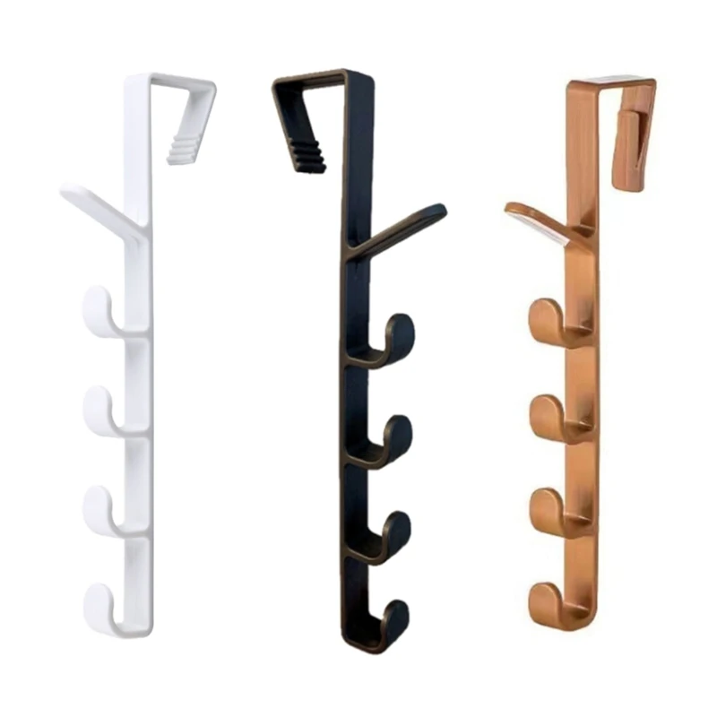 

Over The Door Hooks Heavy Duty Plastics Door Hanger with 5 Hooks for Hanging