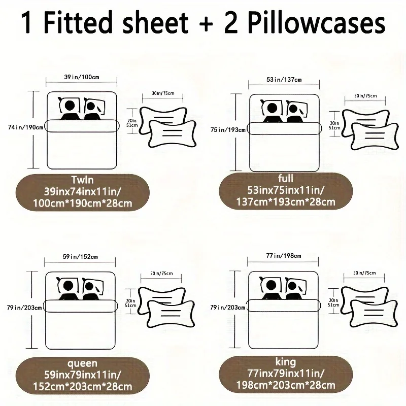 Purple Light Skull Pattern Fitted Sheet Set Soft And Comfortable Bedding Cover Set For Bedroom Guest Room And Dorm Decor 6