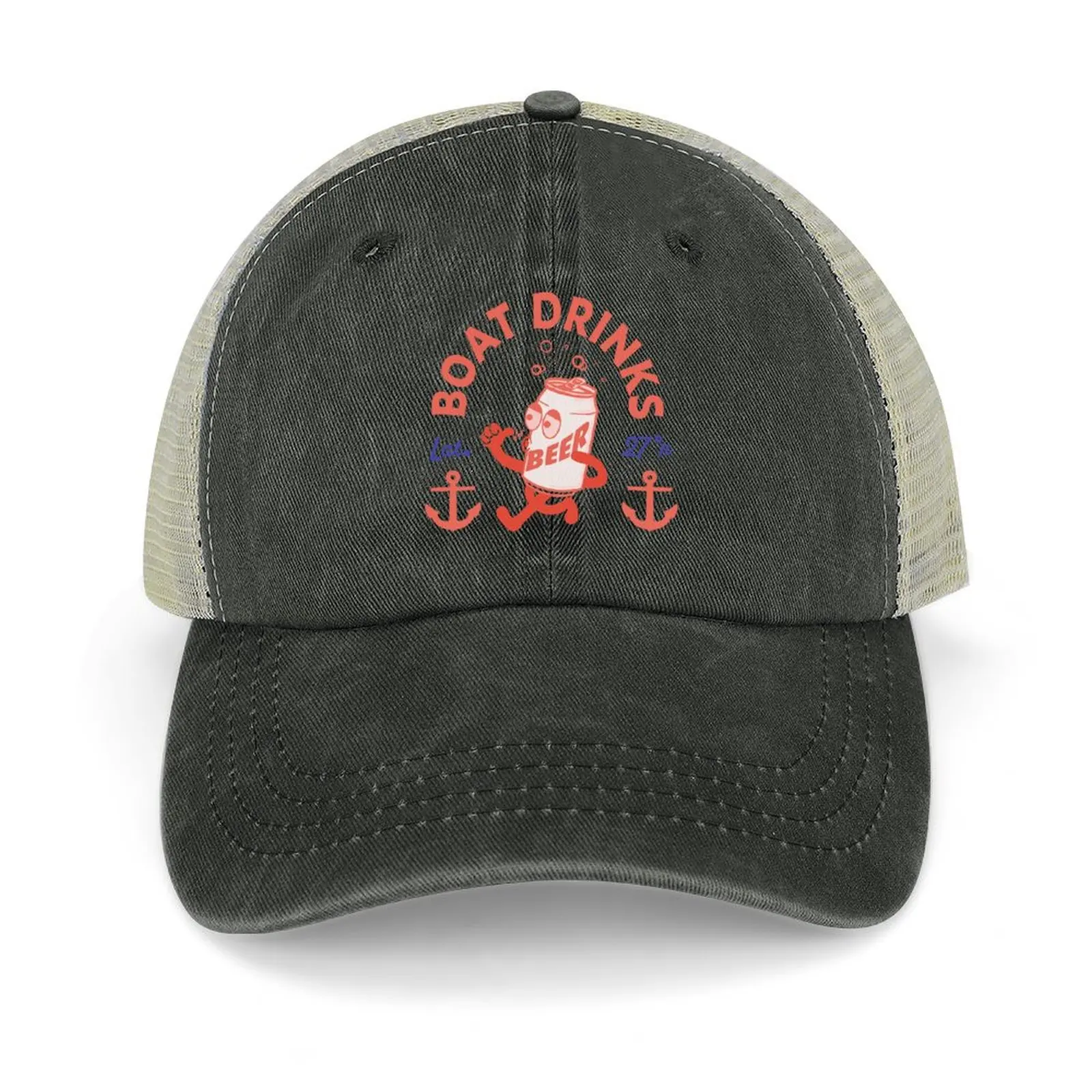 

Boat DRINKS Cowboy Hat Streetwear Thermal Visor party Hat Snap Back Hat Hats For Men Women's