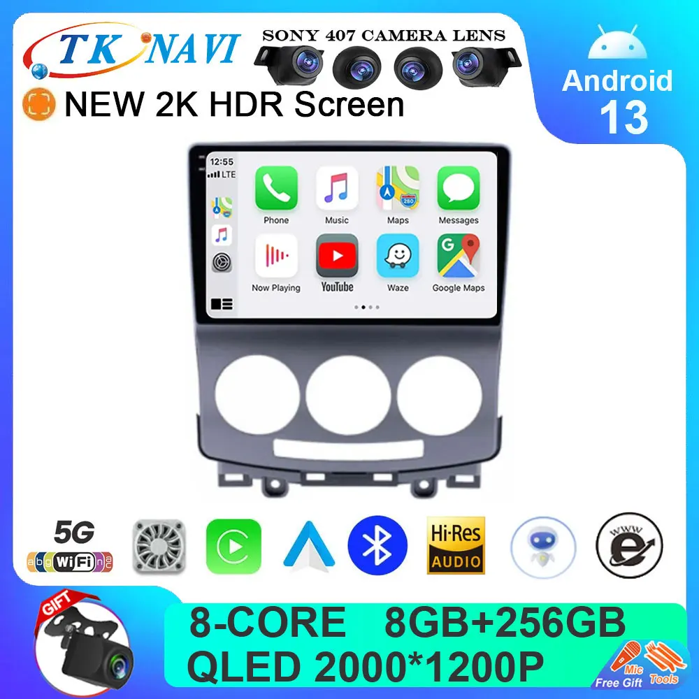 

Android 13 Car Radio For Mazda 5 2005-2010 2 Din Multimedia Video Player Stereo Navigation Carplay Auto Speakers Head Unit Audio