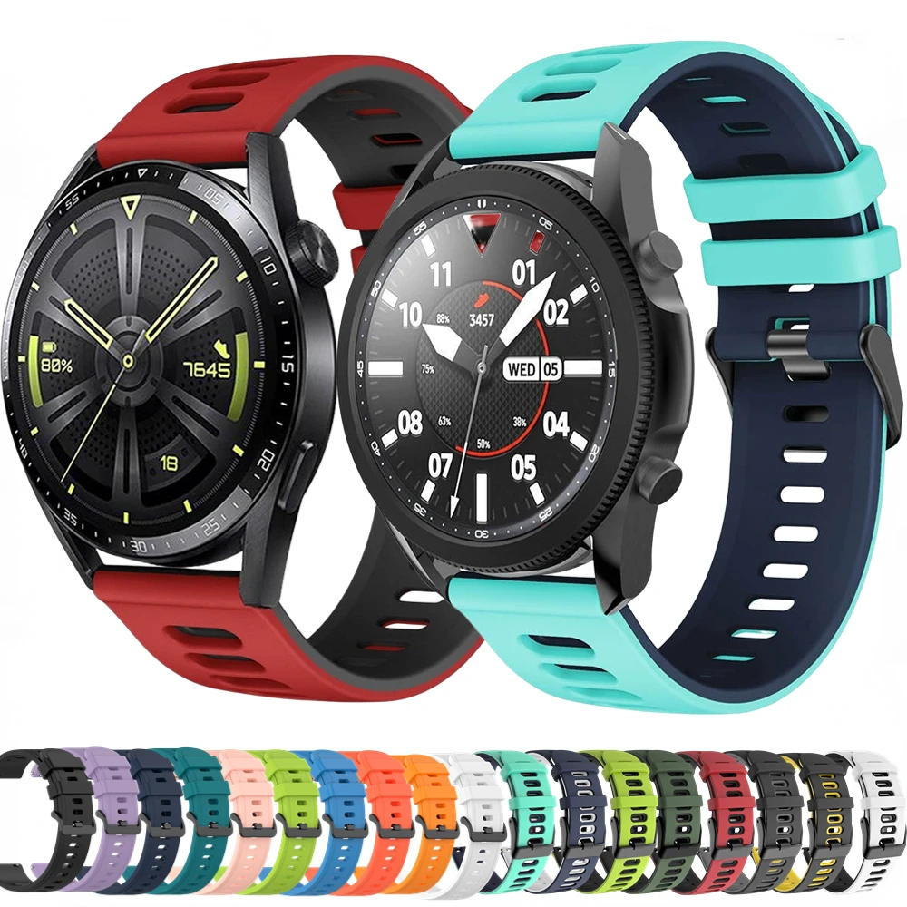 Silicone Sport Wristband Replacement - Universal 20/22mm Strap