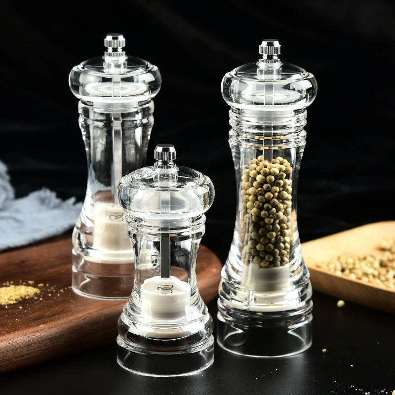 Spice Mill Salt and Pepper grinder Refillable shaker Manual Herbs Grinder Adjustable Ceramic Rotor Kitchen Tools salt and pepper grinder nut spice grinder herb grinder pepper grinder herb spice grinder