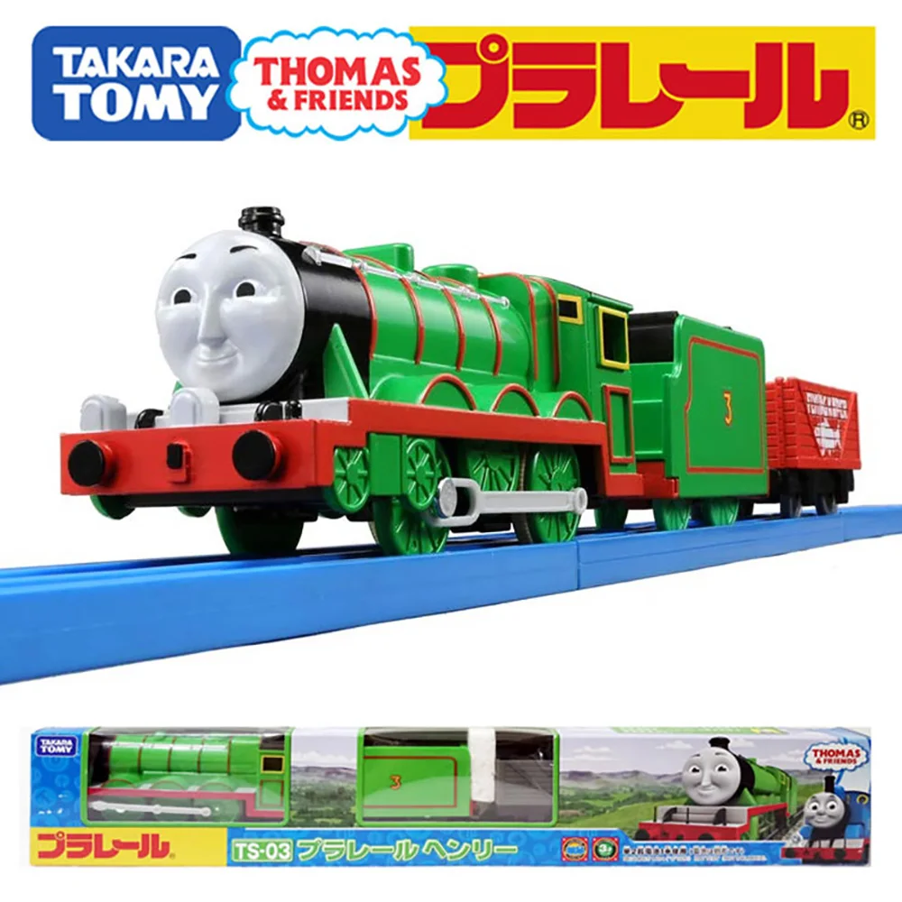 

Takara Tomy Plarail Thomas TS-03 Henry Train Toy For Ages 3 and Up Funny Trackmaster Toy Trains for Kids Pop Miniature Baby Doll