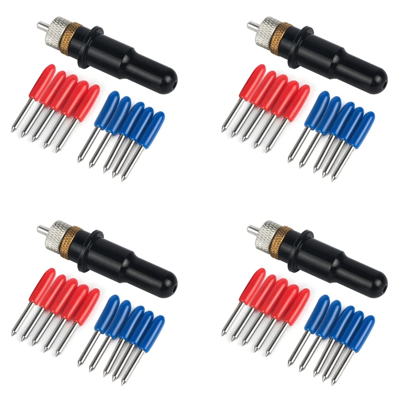 4Pc Roland Blade Holder Colore Nero + 5 Pezzi 45 + 5 Pezzi 60 Gradi Refine Rabbit Redsail Cutter Plotter Lame Da Taglio