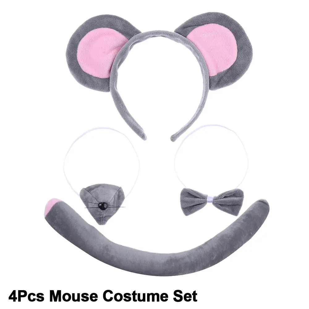 Funny Pig Ears Nose Tail Bow Tie Fancy Dress Costume Kit For Adults Kids Halloween Dress-up Play Costume Accessories
