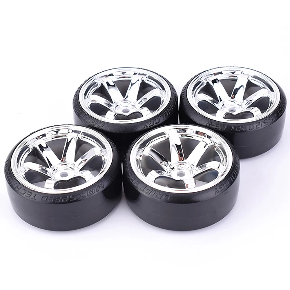 4PCS 1/10 RC Drift Cars Wheel Hub Hard Pattern Tyre for 1:10 HSP Redcat Wltoys WPL Tamiya Traxxas RC Drift Car Accessories Toys S12ca952caac643ef833a8ea1dfc56bbf5