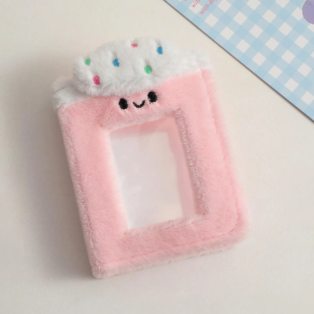 

3 Inches Lovely Plush Photo Album Multi-Functiona Portable Card Album For Women Girl