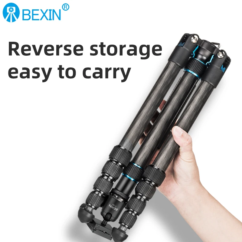 

HOT SELLING BEXIN MS29C Max Loading 10kgs Lightweight Table Mobile DSLR Carbon Fiber Mini Tripod for Camera Phone
