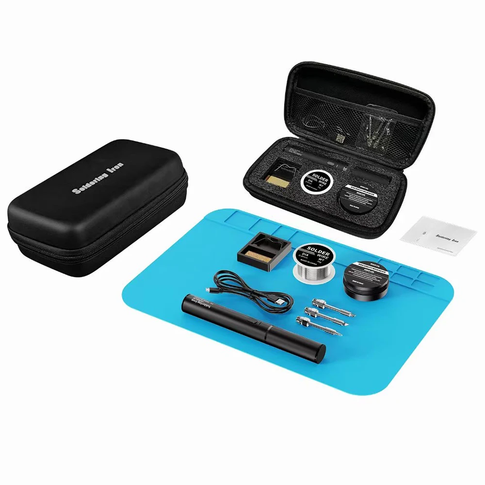 리튬 배터리가 있는 USB 납땜 인두, 휴대용 수리 용접 도구, 전기 납땜 인두 납땜 스테이션, 납땜 와이어, 5V, 8W