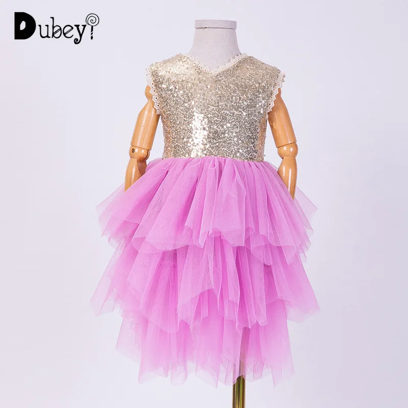 

Girls Sequin Layred Dress Girls Sparkle Dress Party Dress for Kids Girl Baby Sequins Tulle Dress Fluffy Princess Evening Dresses