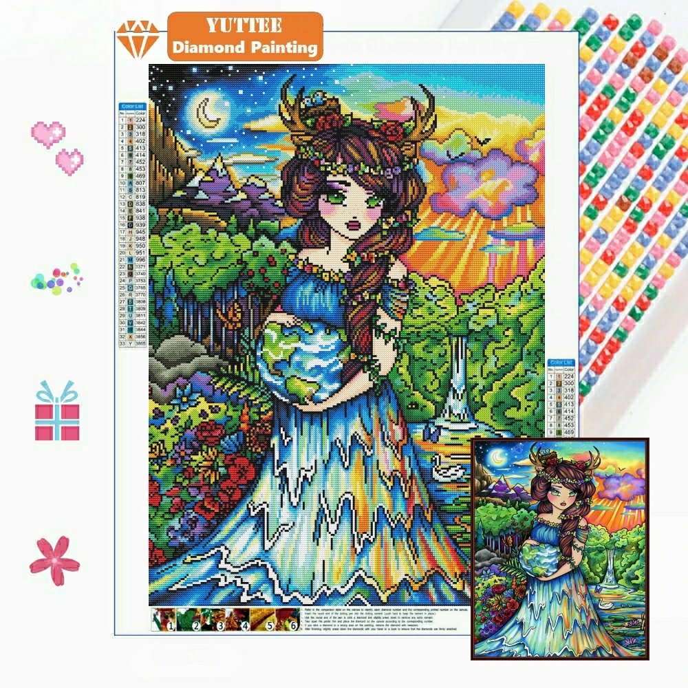Fantasy Woman New Arrivals DIY Diamond Painting Liberty Goddess 5D Diamond  Art Anime Girl Embroidery Kits Mosaic Home Decor S603 - AliExpress