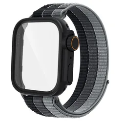 Breathable Nylon Loop Band with Woven Strap and Case Attachment - Ultra Cover Series - Huawei Fit 3 (Black)