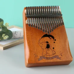 Lydezy Portable 17-Key Thumb Piano Kit - Perfect Gift (17key elephant retro)