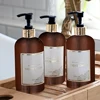 3pcs Triple Shampoo Dispenser .Bathroom Shower Dispenser Set Refillable Pump Clear Shampoo Conditioner Body Wash Dispenser Bath Soap Bottle