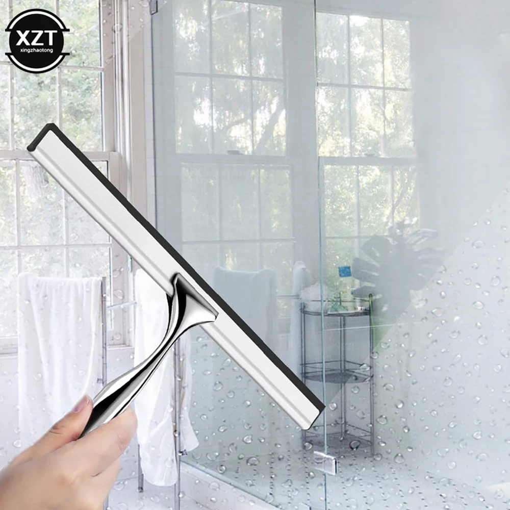 Glass Shower Door Squeegee Window Wiper Water Scraper Cleaning Glass Drying  Squeegee Silicone Board Tools Home Accessories - AliExpress