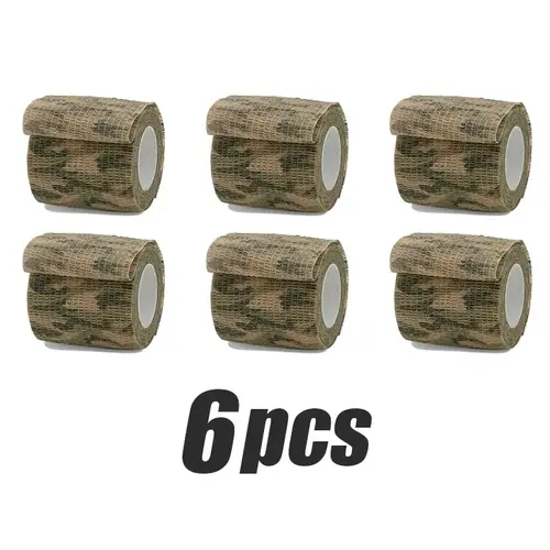 6Pcs Grass Camouflage Sport Self Adhesive Elastic Bandage Wrap Tape Elastoplast For Knee Support Pads Finger Ankle Palm - Image 7