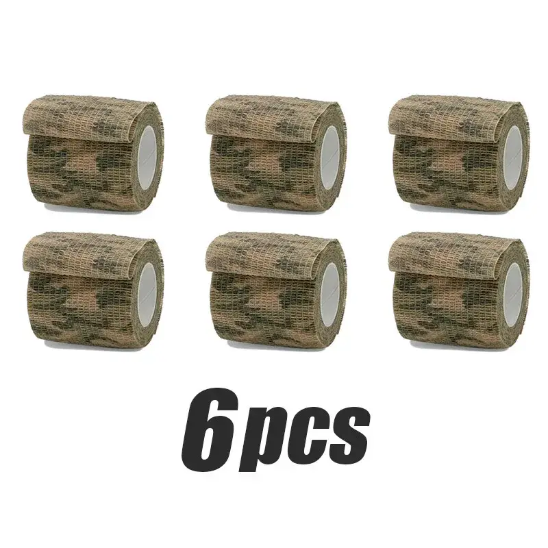 6Pcs Grass Camouflage Sport Self Adhesive Elastic Bandage Wrap Tape Elastoplast For Knee Support Pads Finger Ankle Palm - Image 7
