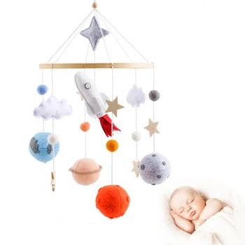 Wooden Space Crib Mobile 1