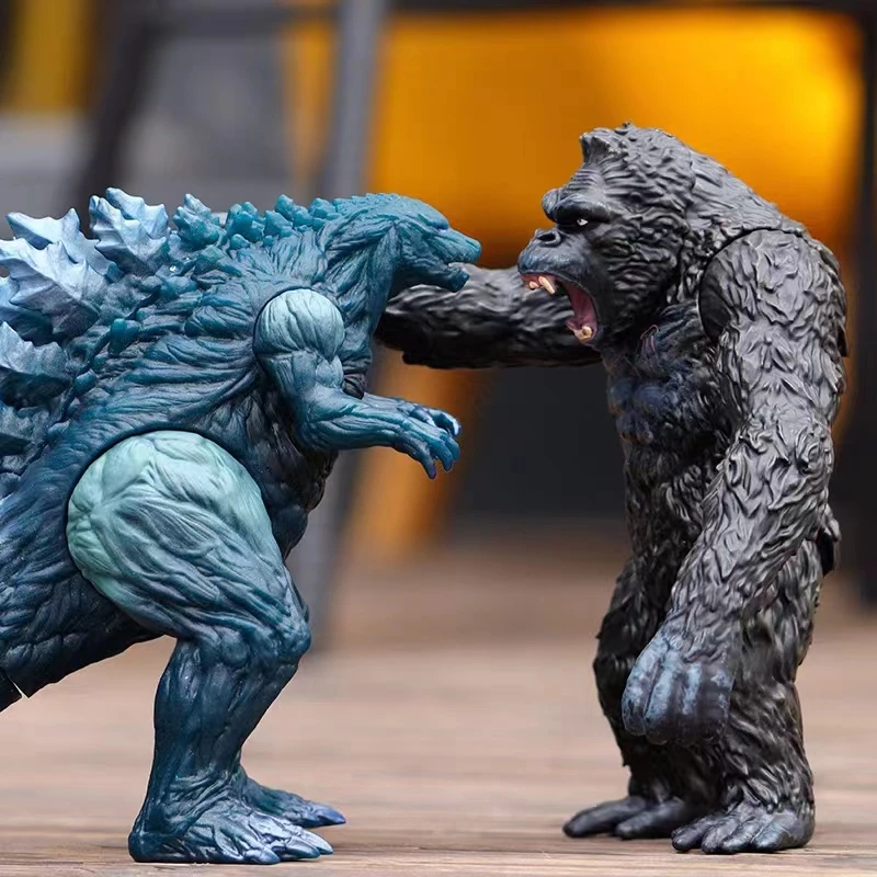 16Cm Godzilla Vs King Kong 3 Head Drago King Ghidorah Gorilla Godzilla Colla Morbida Action Figure Collection Toy Baby Bithday Gifts