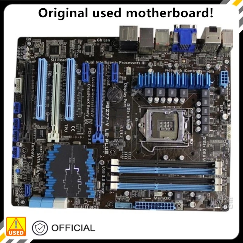 

Материнская плата для телефона, материнская плата LGA 1155 DDR3 для Intel Z77 P8Z77, материнская плата для настольного компьютера SATA II PCI-E X16, б/у