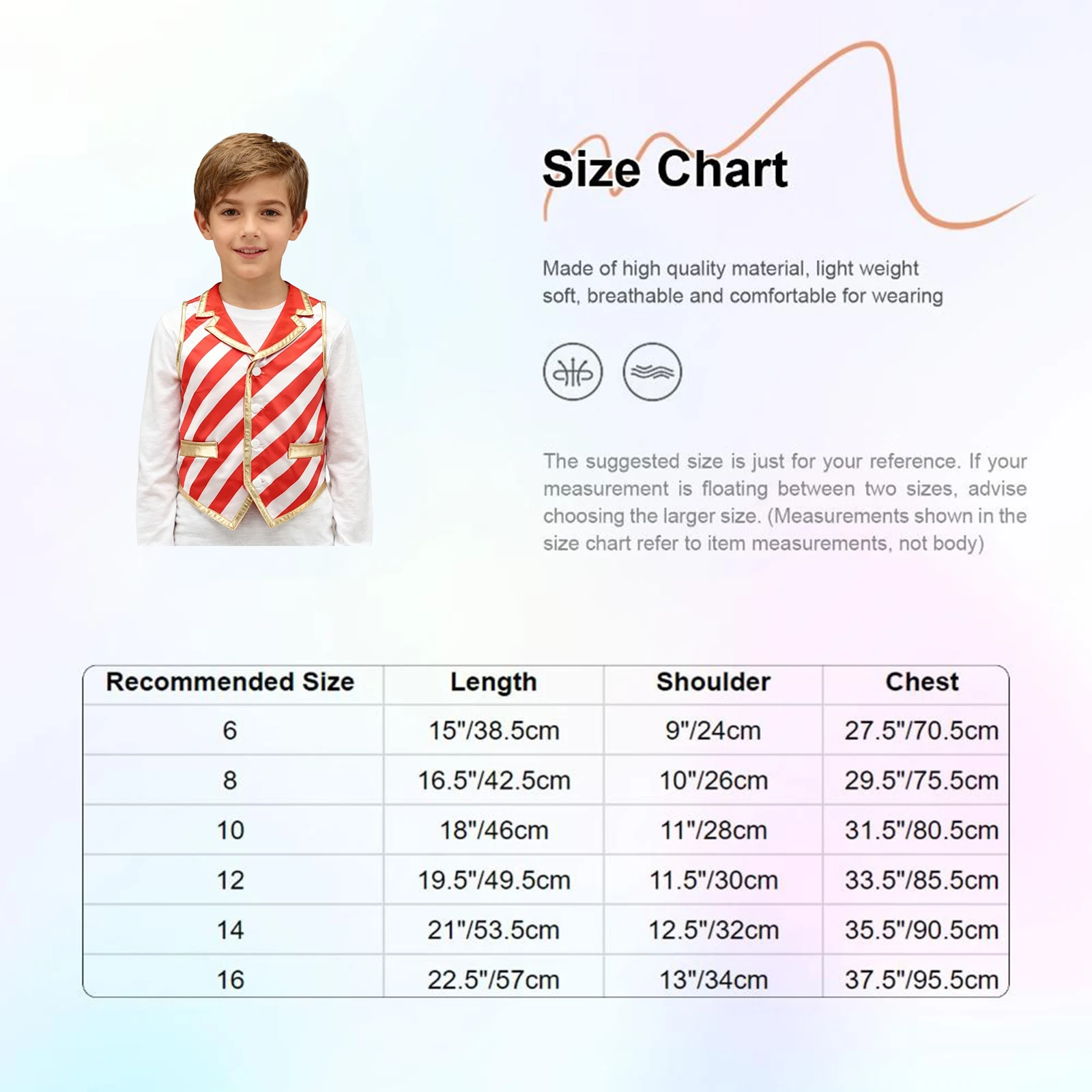 Gilet Sucre d'Orge Rayé Enfant – photo 1