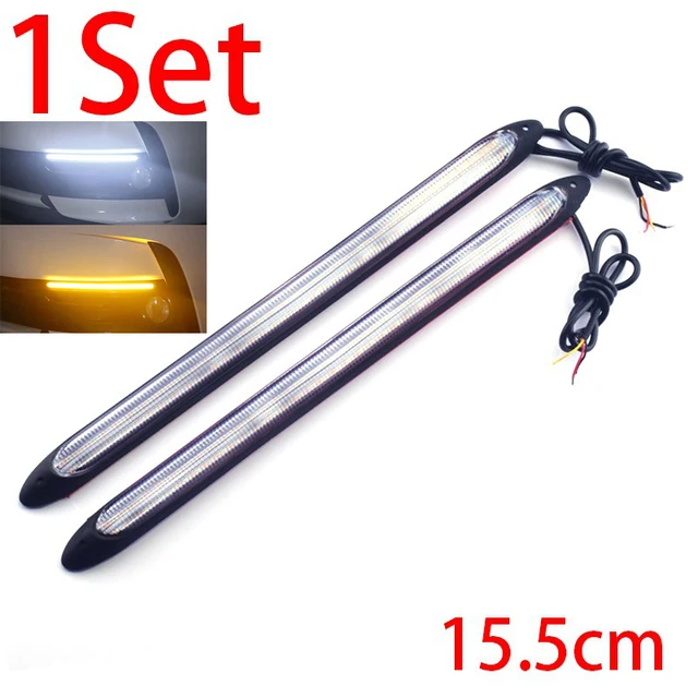 2PCS Car LED Daytime Running Lights Car Headlight Waterproof Sequential