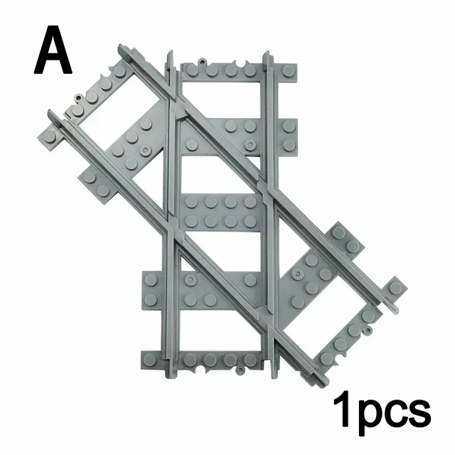 City Train Rail Tracks and Railway Building Block Set - Creative DIY Brick Toys