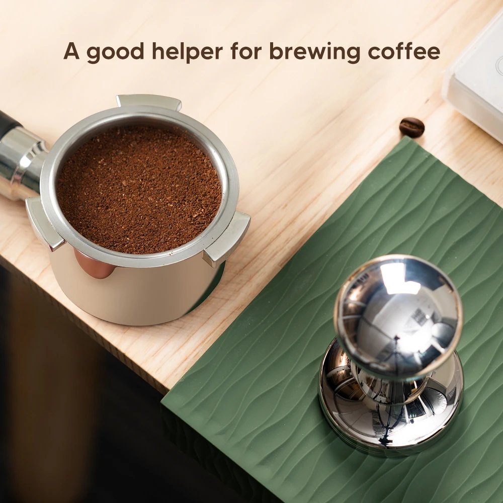 51mm Espresso Coffee Tamper - Aluminum Dosing Ring...