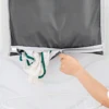 1pc wall mounted laundry storage bag, easy to access circular opening, bathroom wall mounted household clothing storage box 4