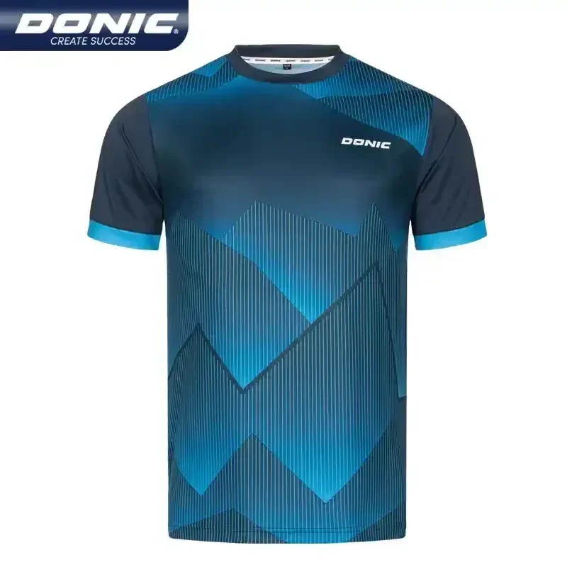 Donic Table Tennis T-shirts for Men Women Sports Polo Clothes Quick Dry Tennis Tops Table Suit with Short Sleeves