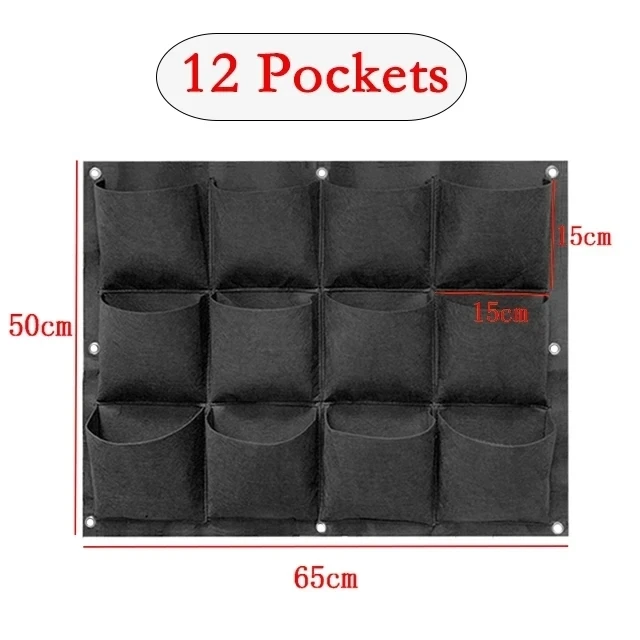 Black 12 pockets