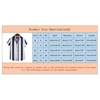 New Stripe Shirts For Men Cotton Linen Print Short Sleeve Button Shirt Blouse Top Mens Fashion Vintage Clothing Camisa Hombre - Image 5