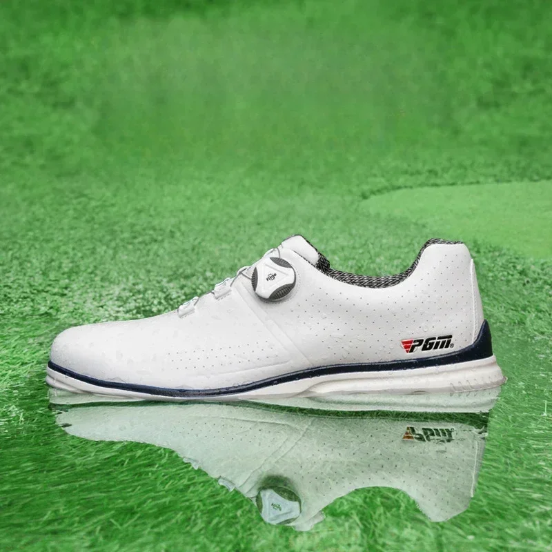 PGM Golf Shoes Men Waterproof Breathable Men's Golf Shoes Male Rotating Shoelaces Sports Sneakers Non-slip Trainers XZ166
