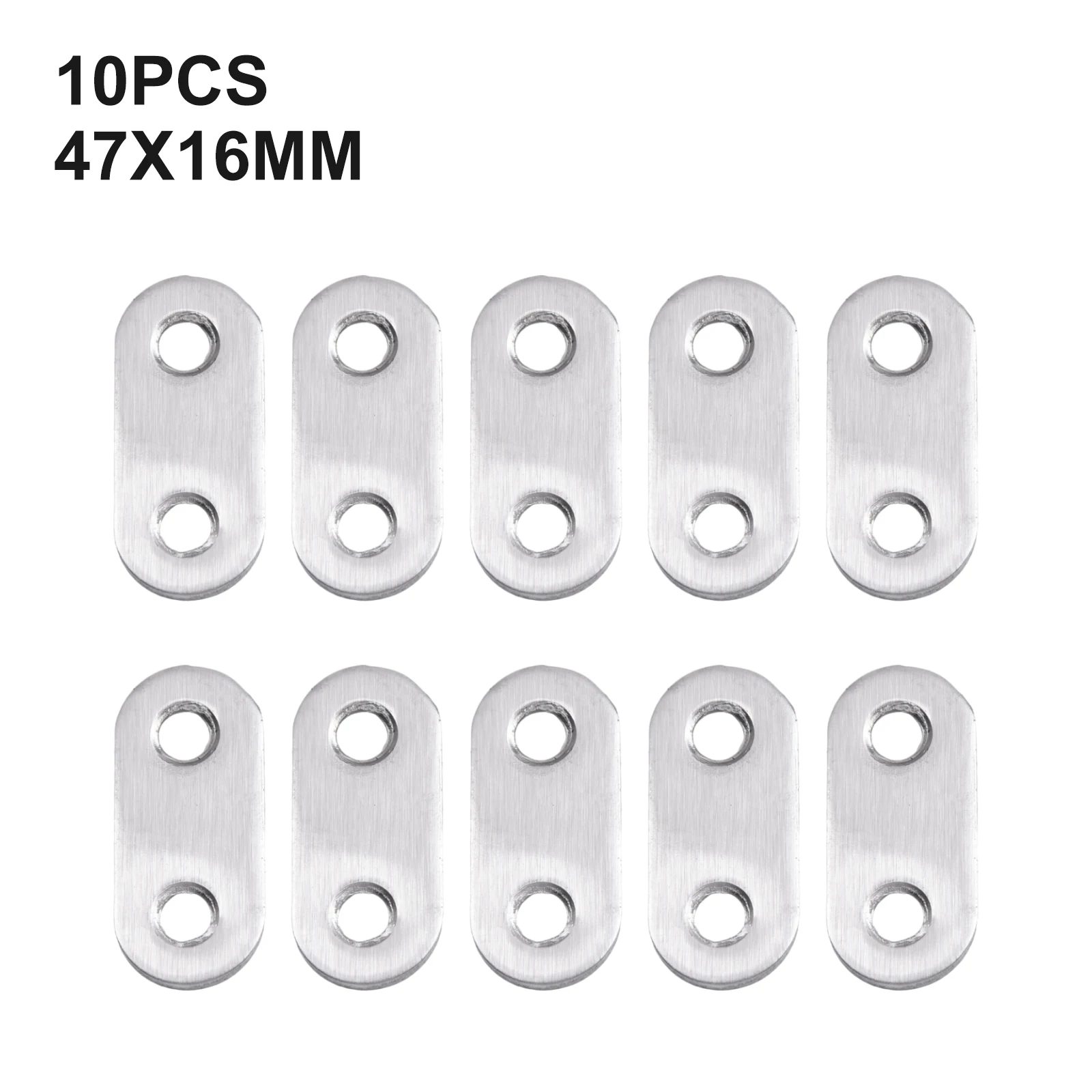 10Pcs Corner Brackets Stainless Steel Straight Repair Flat Straight Fixing Brackets One-Character Corner Code stainless steel angle bracket angle connector angle bracket