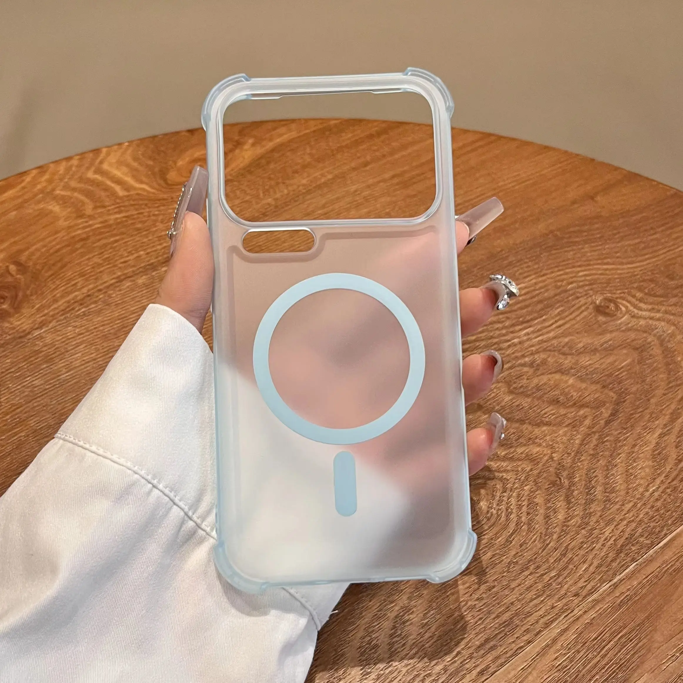 Translucent Frosted Magnetic Shockproof Matte Silicone Case
