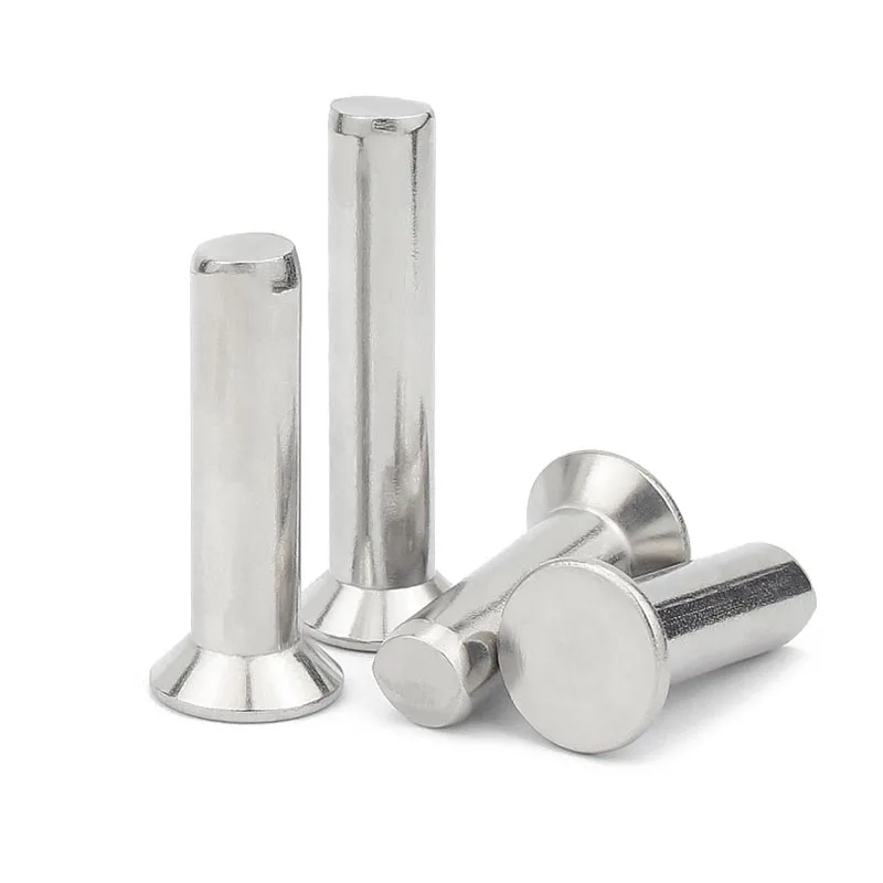 M1 M1.2 M1.4 M1.6 M2 M2.5 M3 M4 M5 M6 GB869 304 A2-70 Stainless Steel Flat Countersunk Head Solid Self Plugging Rivet 10 50pcs rivets and fasteners