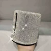 Sparkling Diamond Roller Tissue Box Circular Roll Paper Home Decor Living Room Bedroom Tissue Storage Box Bathroom Accessories 5