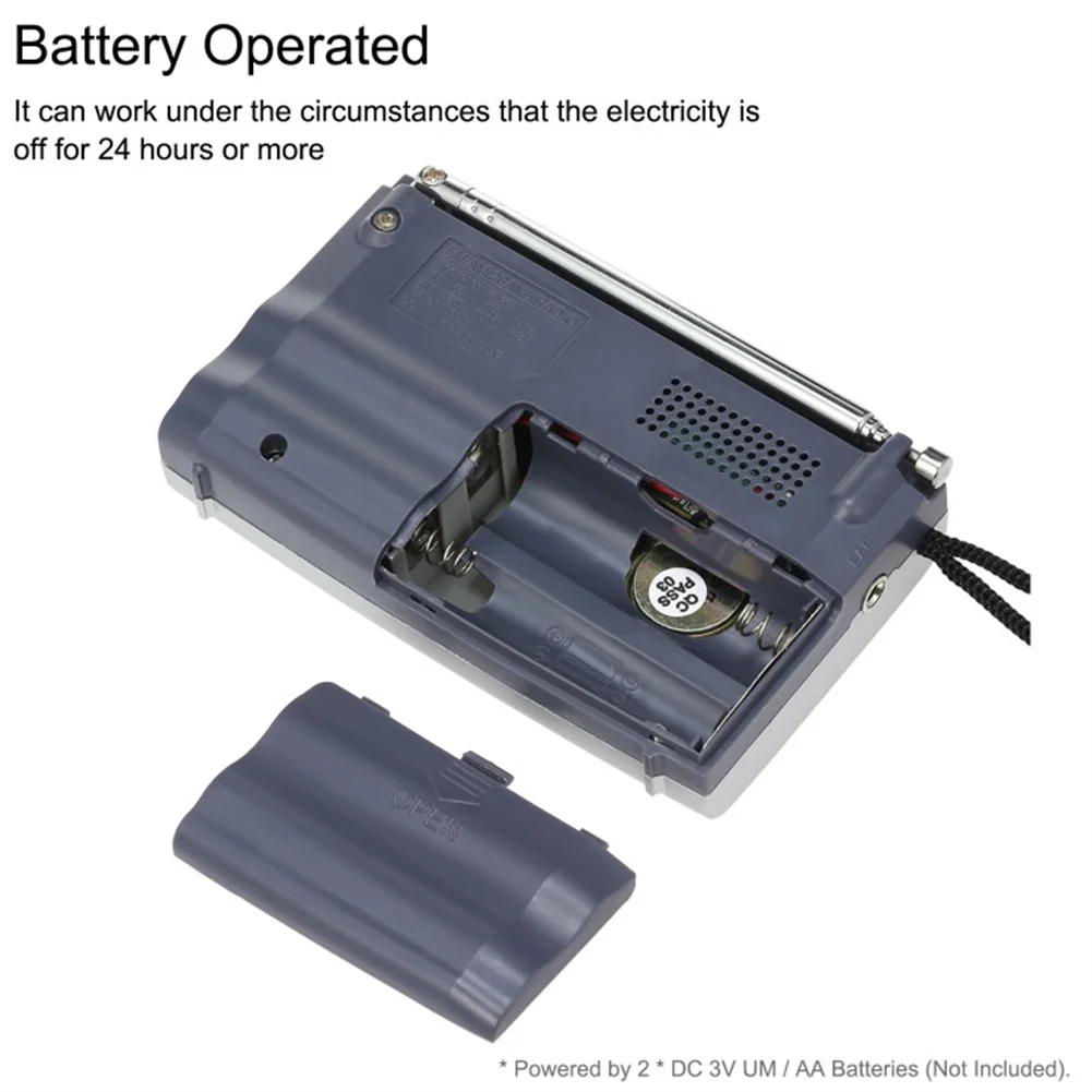 Portable radio BC-R28 AM FM radio telescopic antenna radio speaker battery operated portable best reception for elder home