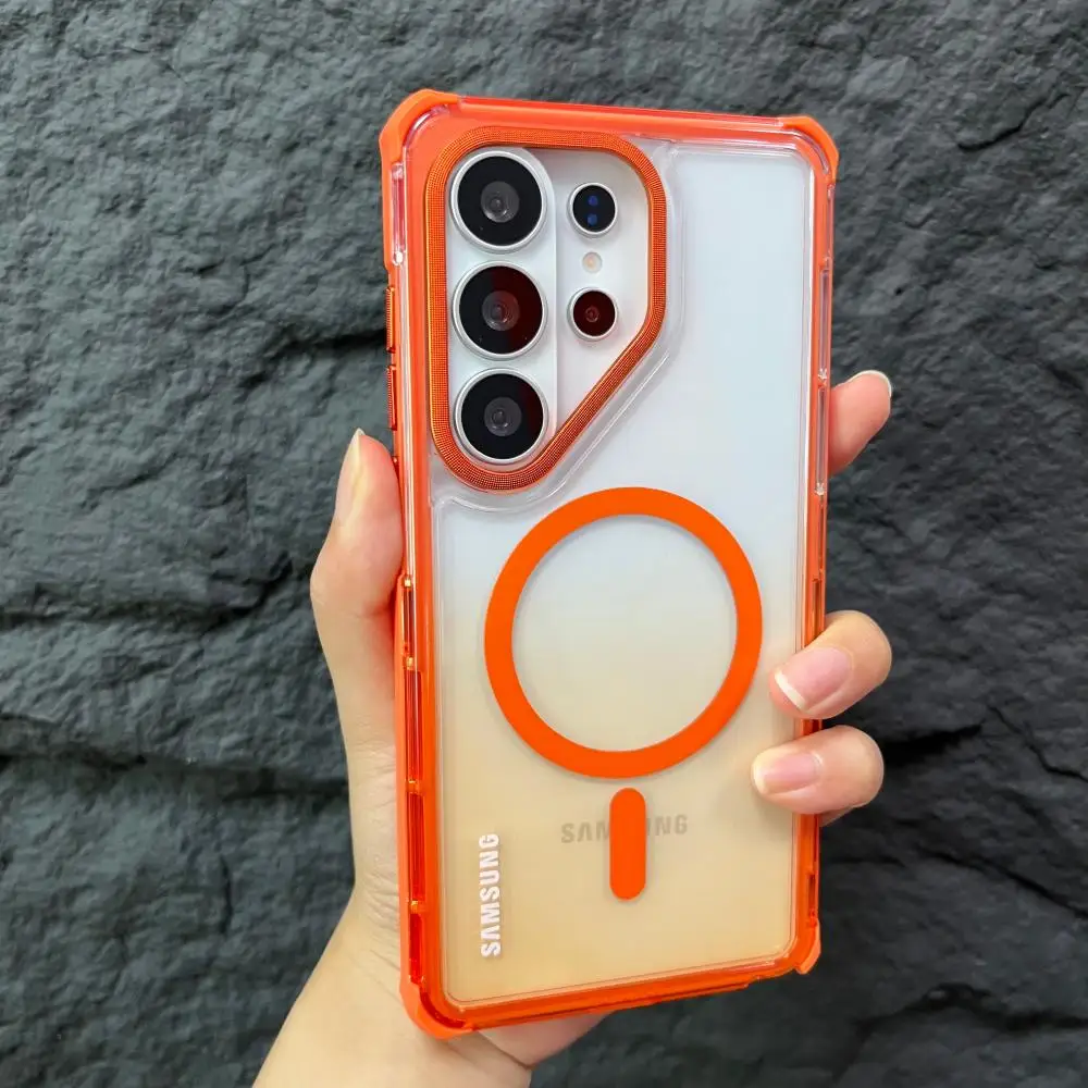 Transparent Gradient Magnetic Charging Protective Phone Case Shell