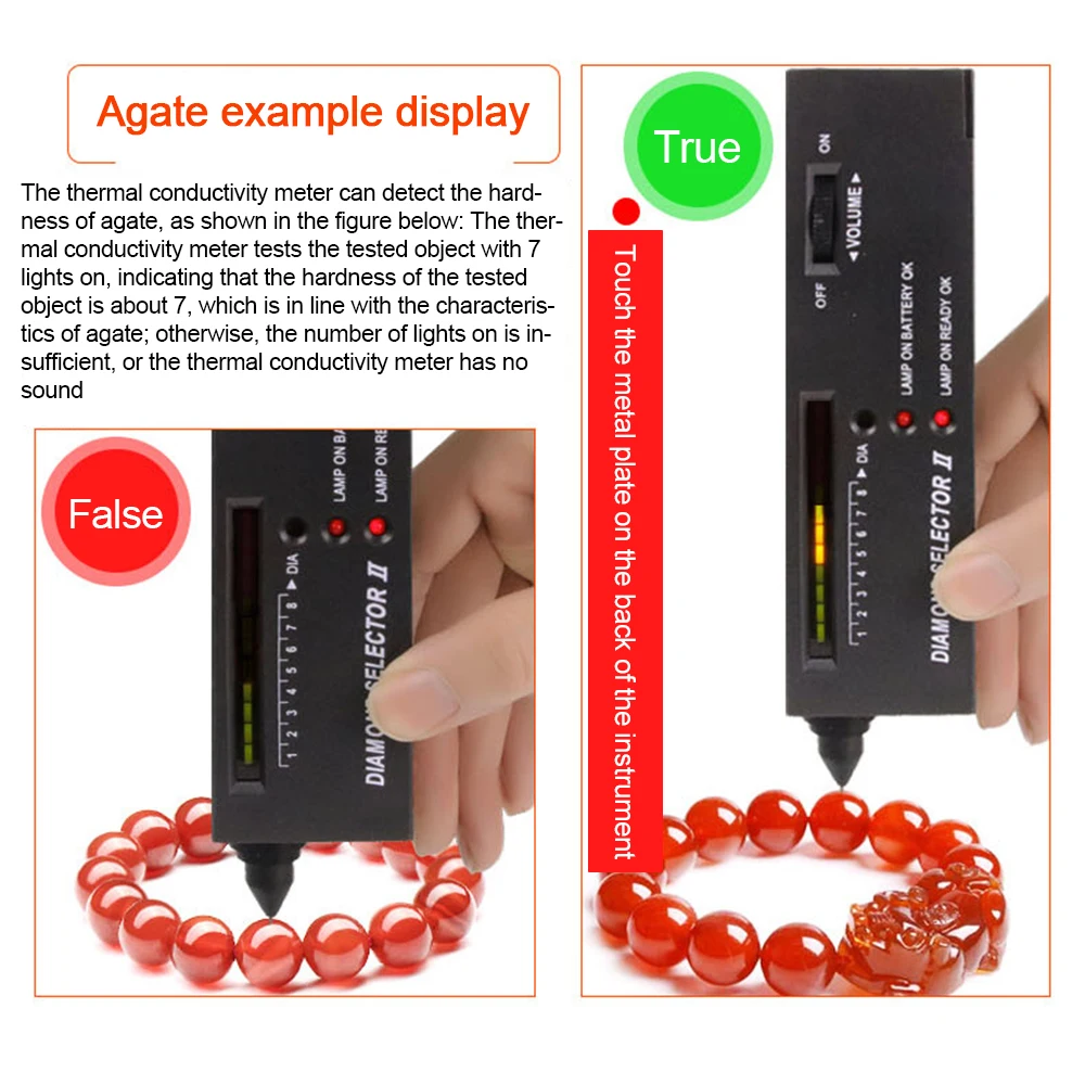 Second-generation thermal conductivity meter drill measuring pen hardness discriminator Diamond authenticity jade crystal tool diamond tester hardness tester