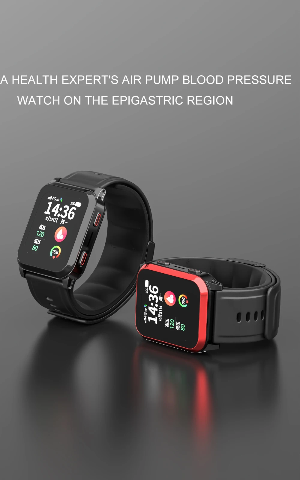 2024 4G Smartwatch with air pump blood pressure test GPS Health