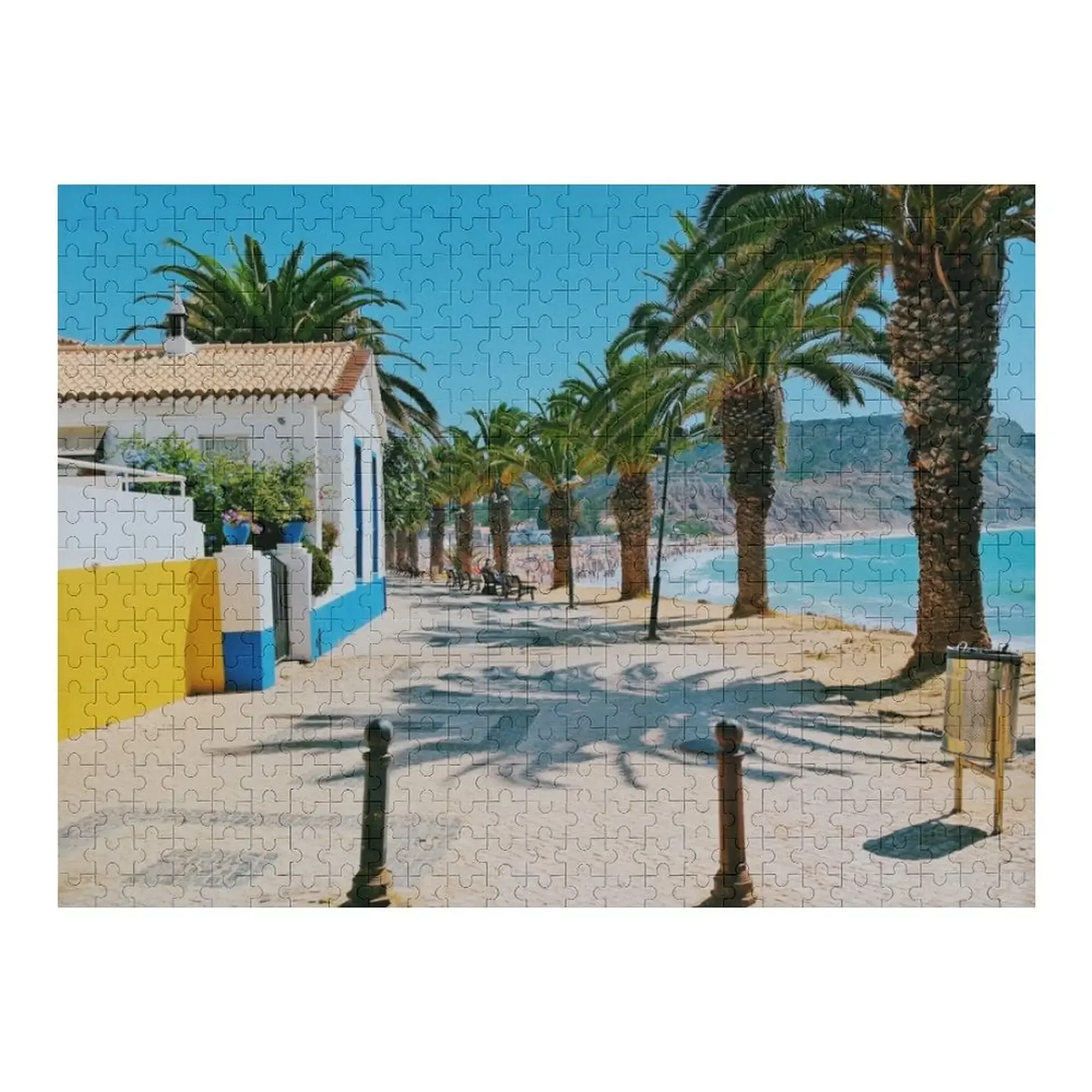 Praia Da Luz Portugal Jigsaw Puzzle Wood Name Personalize Custom Photo Personalized Gifts Puzzle